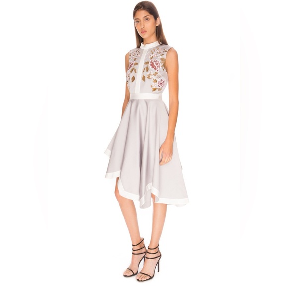 keepsake asymmetrical dress Aqua Floral Asymmetrical Dress main image 1